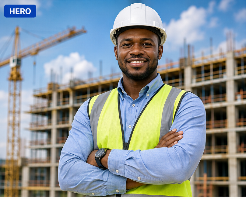 Professional HomeLink engineer wearing a hard hat
